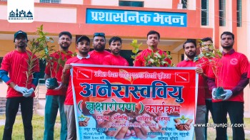 ठाकुरराम क्याम्पस अनेरास्ववियुद्वारा वृक्षारोपण कार्यक्रम सम्पन्न