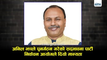 नेपाल सद्‌भावना पार्टी पुनर्गठन, अनिल कुमार झाले सम्हाले नेतृत्व
