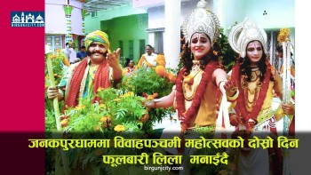 जनकपुरधाममा विवाहपञ्चमी महोत्सवको दोस्रो दिन फूलबारी लिला  मनाइँदै