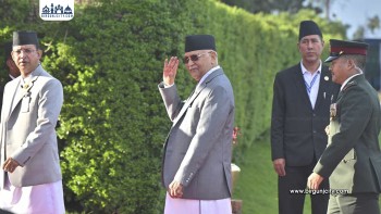 सैनिक ब्यारेकबाट फर्किए ओली, गुण्डुमा बस्दै आगामी कार्यक्रम तयारी