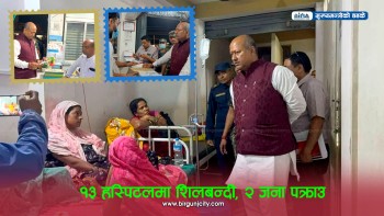 मुख्यमन्त्री सिंहद्वारा मिर्चैयाका १४ अस्पतालहरूमा छड्के अनुगमन, १३ अस्पतालमा शिलबन्दी दुईजना पक्राउ