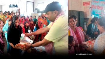 गर्भवती महिलाका लागि पौष्टिक सामग्री तथा सेनेटरी प्याड वितरण कार्यक्रम सम्पन्न