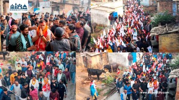 वीरगंजकाे नगवामा घरदैलो तथा रुङटाको चुनावी यात्रा