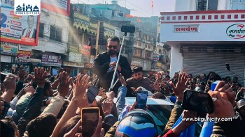 वीरगञ्जमा बालेनको रोड शो, जेनजी युवाको उल्लेखनीय सहभागिता