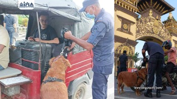 दशैँ–तिहार नजिकिँदै गर्दा वीरगन्ज–रक्सौल नाकामा प्रहरीको ‘डग स्निफिङ’ टोली परिचालन