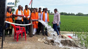 पर्साको झौवामा पावरड्रिल बोरिङको उद्घाटन,  २०० बिगाहा खेतमा सिँचाइ हुने