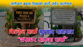 चिल्ड्रेन पार्क चुपचाप रातारात शखधर साख्वा पार्क, जातीयता बढावा दिइएको भन्दै सर्वत्र आलोचना [ विस्तृत भिडियोमा ]