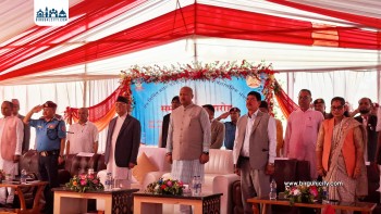 प्रधानमन्त्री ओलीले मधेश प्रदेश प्रहरी कार्यालयको नवनिर्मित भवन उद्घाटन