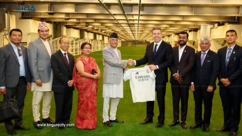 सान्टियागो बर्नाबाउ रंगशालाको भ्रमण, रियल मेड्रिडका अधिकारीसँग आत्मीय भेटघाट