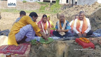 महोत्तरीको मटिहानीमा प्रहरी चौकीको नयाँ भवन शिलान्यास