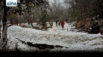 पाथीभरा क्षेत्रमा दोस्रोपटक हिमपात