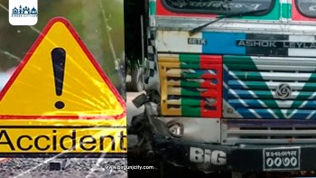 सर्लाहीमा कन्टेनरको ठक्करबाट मोटरसाइकल चालकको मृत्यु